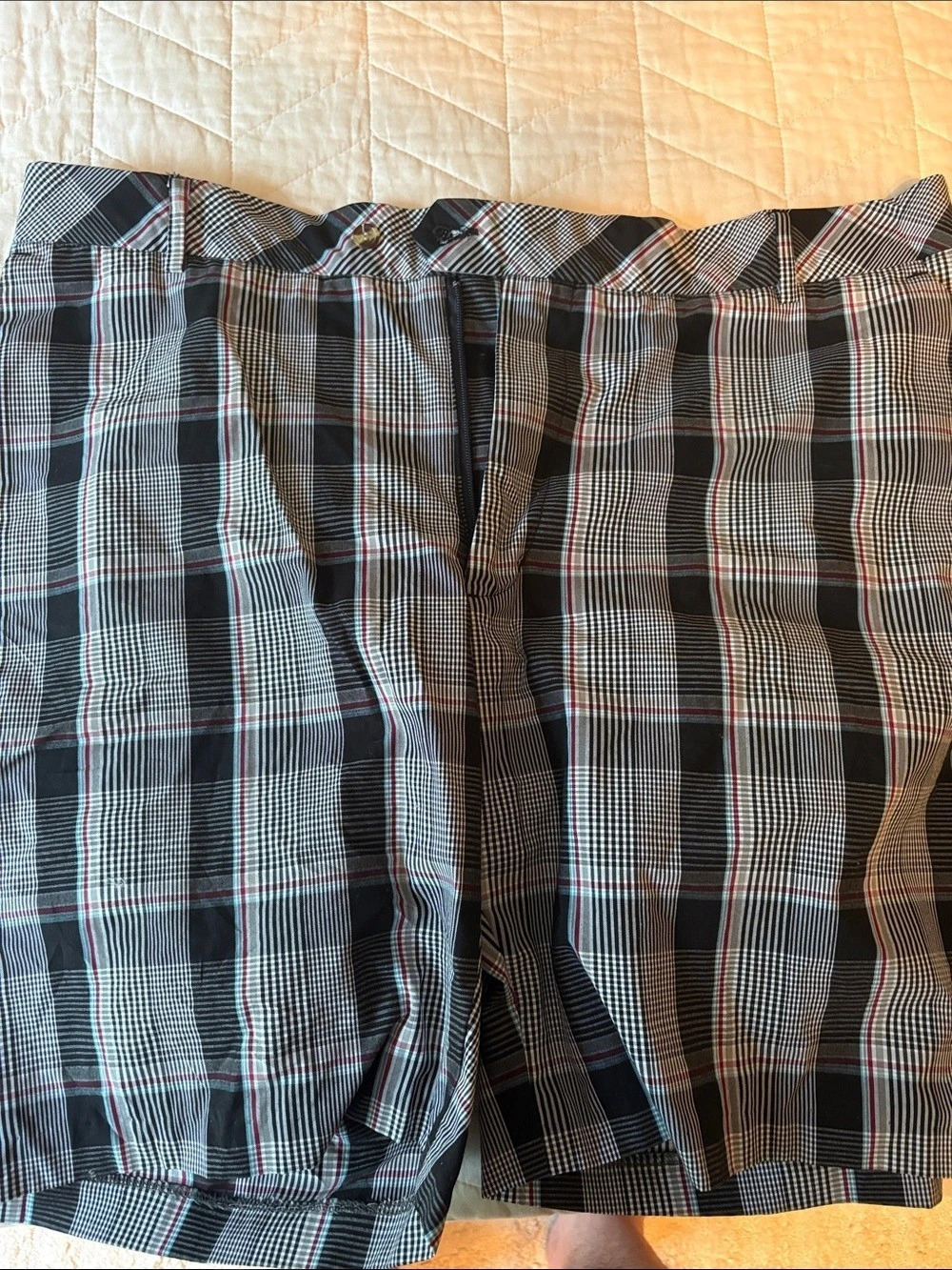 Plaid Golf Plaid Golf Shorts in Black & White Like New